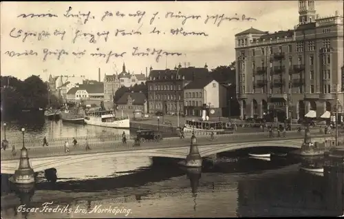 Ak Norrköping Schweden, Oscar Fredriks bro