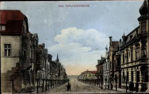 Ak Duchcov Dux Region Aussig, Teplitzerstraße