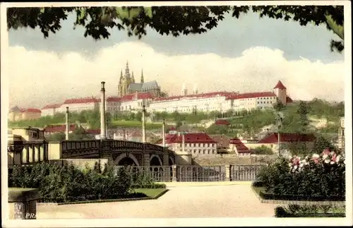Ak Praha Prag Tschechien, Manesbrücke und Hradschin