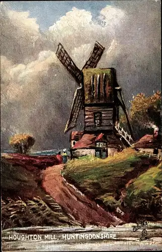 Ak Houghton Cambridgeshire England, Huntingdonshire, Mill