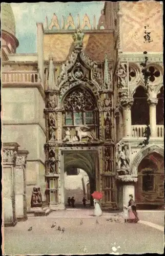 Ak Venedig Veneto, Porta della Carta, Dogenpalast