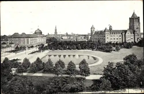 Ak Poznań Posen, Blick auf die neue Kaiserpfalz