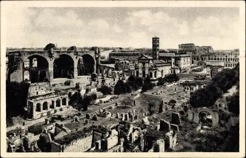 Ak Roma Rom Lazio, Roman Forum, The Maxentius Basilica