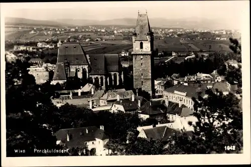 Ak Perchtoldsdorf in Niederösterreich, Stadtbild mit Kirche