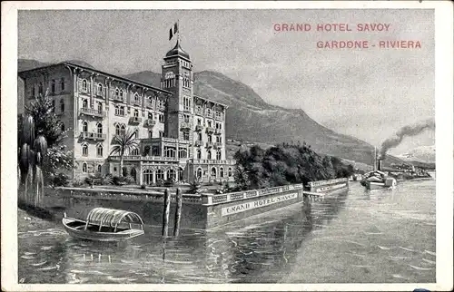 Ak Gardone Riviera Lombardia, Grand Hotel Savoy