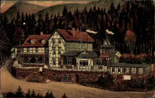 Ak Oker Goslar am Harz, Hotel Waldhaus, Okertal