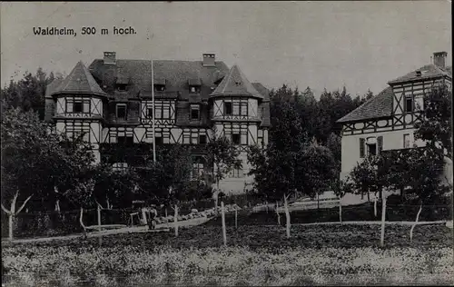 Ak Waldheim Obernzenn in Mittelfranken, Villa