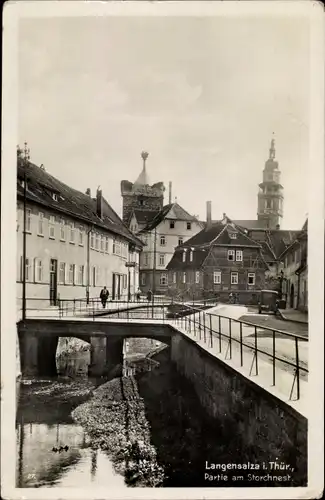 Ak Bad Langensalza in Thüringen, Partie am Storchnest