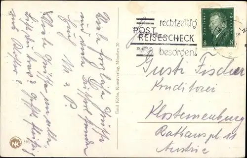 Künstler Ak München, Männer in Tracht, Münchner Kindl