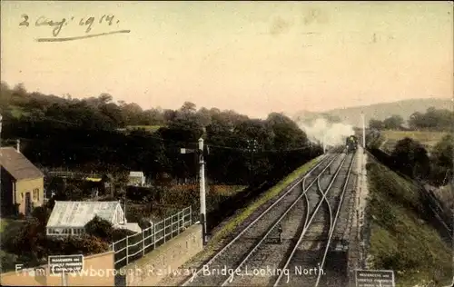 Ak Crowborough East Sussex England, From Railway Bridge, Looking North