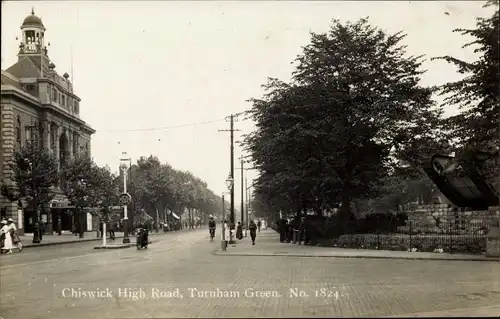 Ak London City England, Chiswick High Road, Turnham Green