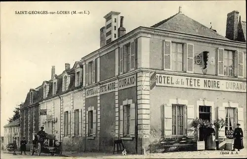 Ak Saint Georges sur Loire Maine-et-Loire, Hotel de la Tete Noire Durand