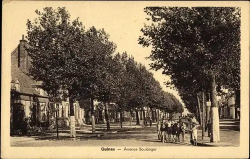 Ak Guînes Pas de Calais, Avenue Boulanger