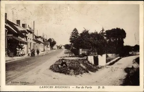 Ak Laroche Migennes Yonne, Rue de Paris