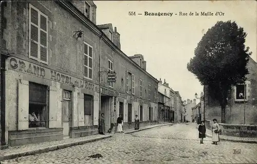 Ak Beaugency Loiret, Rue de la Maille d'Or, Grand Hotel