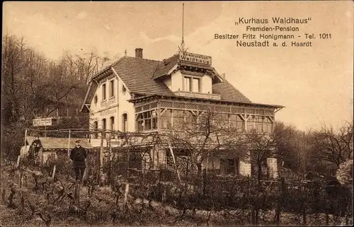 Ak Neustadt an der Haardt Neustadt an der Weinstraße, Fremdenpension Kurhaus Waldhaus