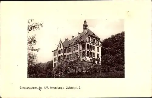 Ak Sulzburg im Markgräflerland Baden Schwarzwald, Genesungsheim des XIV. Armeekorps