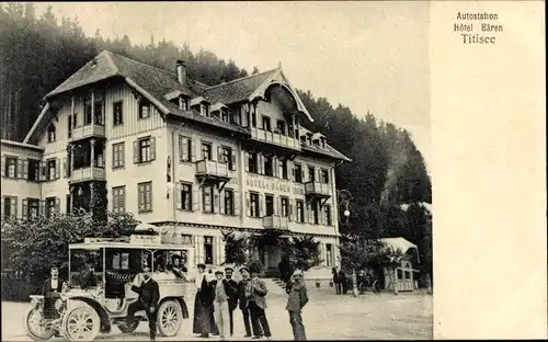 Ak Titisee Neustadt im Breisgau Hochschwarzwald, Hotel Bären, Auto