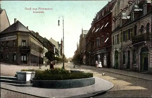 Ak Pirmasens am Pfälzerwald, Alleestraße, Gasthof zum Schlossplatz