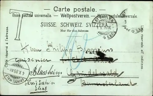 Mondschein Ak Sankt Gallen Stadt Schweiz, Straßenpartie, Betrunkene