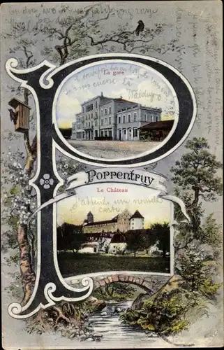 Ak Pruntrut Porrentruy Kanton Jura, La Gare, Le Chateau