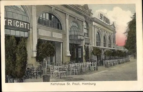 Ak Hamburg Mitte St. Pauli, Partie am Kaffeehaus