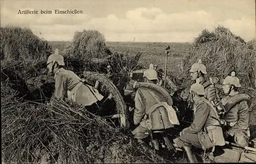 Ak Das Deutsche Heer, Artillerie beim Einschießen, I WK