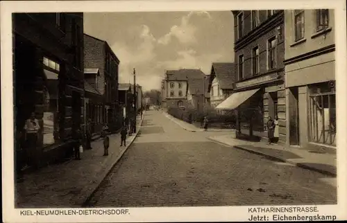 Ak Neumühlen Dietrichsdorf Kiel, Katharinenstraße, Eichenbergskamp