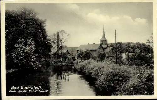 Ak Bad Bramstedt in Holstein, Blick von der Mühlenbrücke