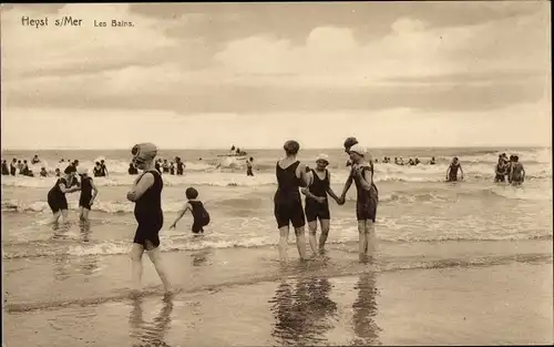 Ak Knokke Heist Heyst Knocke sur Mer Westflandern, Les Bains