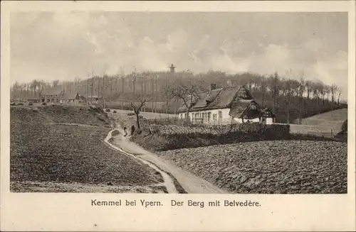 Ak Kemmel Heuvelland Westflandern, Der Berg mit Belvedere