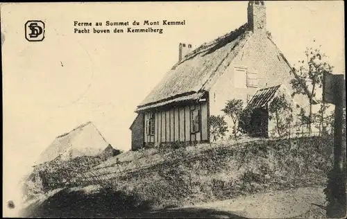 Ak Kemmel Heuvelland Westflandern, Ferme au Sommet du Mont Kemmel