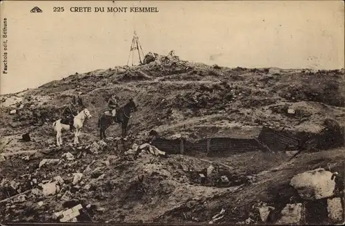 Ak Kemmel Heuvelland Westflandern, Crete du Mont Kemmel