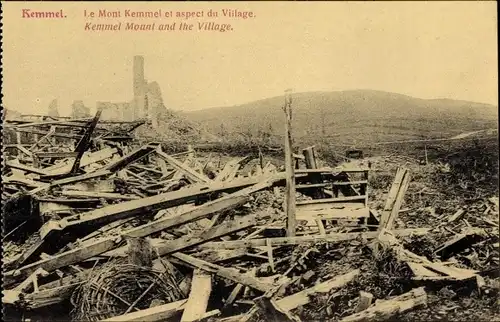 Ak Kemmel Heuvelland Westflandern, Le Mont Kemmel et aspect du Village