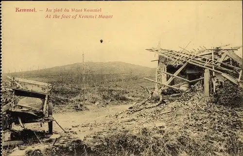Ak Kemmel Heuvelland Westflandern, Au pied du Mont Kemmel