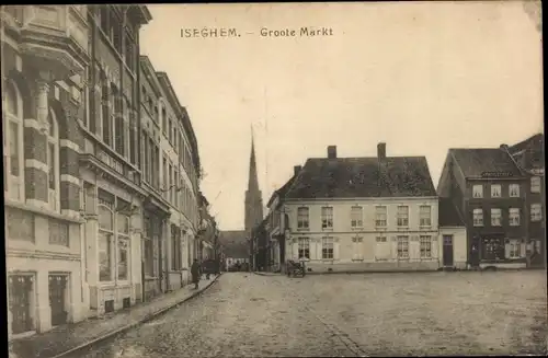 Ak Izegem Iseghem Westflandern, Groote Markt