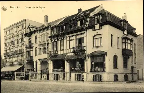 Ak Knokke Knocke Westflandern, Villas de la Digue