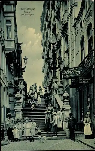 Ak Blankenberghe Blankenberge Westflandern, Escalier des boulangers, Treppe, Spitzen Dentelles Lages