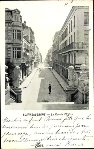 Ak Blankenberghe Blankenberge Westflandern, Rue de l'Eglise, Treppe