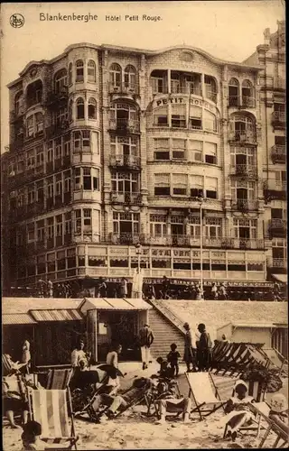 Ak Blankenberghe Westflandern, Hotel Petit Rouge, Centre Digue de Mer