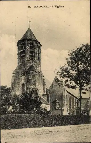 Ak Knokke Knocke Westflandern, L'Eglise, Außenansicht