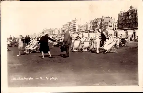 Ak Blankenberghe Blankenberge Westflandern, Sur la plage
