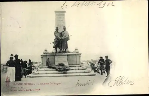 Ak Blankenberghe Blankenberge Westflandern, Monument de Bruyne