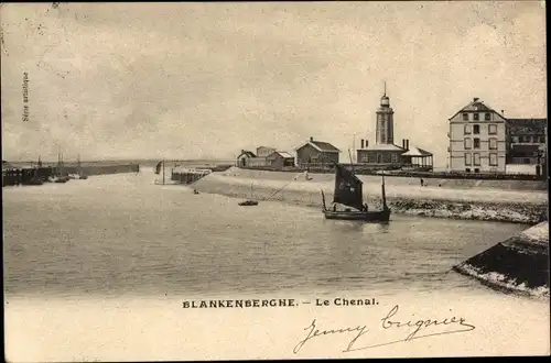 Ak Blankenberghe Blankenberge Westflandern, Le Chenal