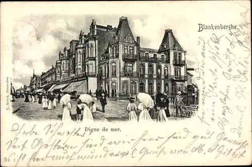Ak Blankenberghe Blankenberge Westflandern, Digue de mer