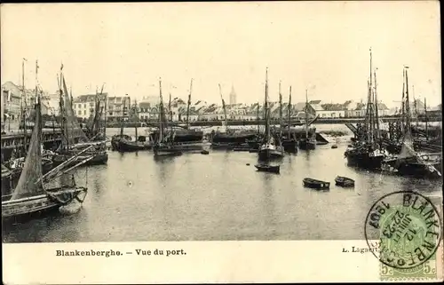 Ak Blankenberghe Blankenberge Westflandern, Vue du port