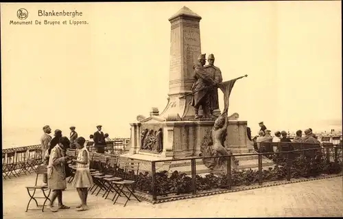 Ak Blankenberghe Blankenberge Westflandern, Monument De Bruyne et Lippens