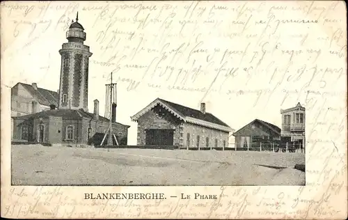 Ak Blankenberge Westflandern, Le Phare