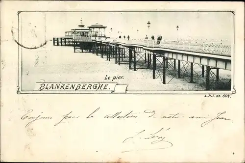 Ak Blankenberge Westflandern, Le pier