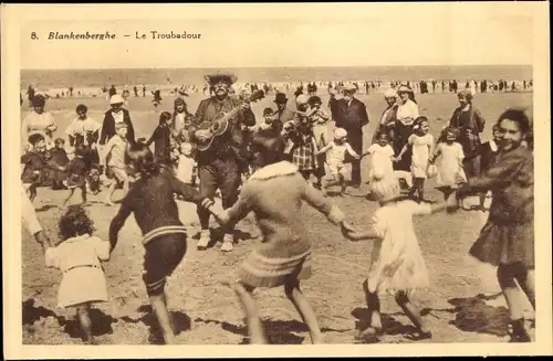 Ak Blankenberge Westflandern, Le Troubadour